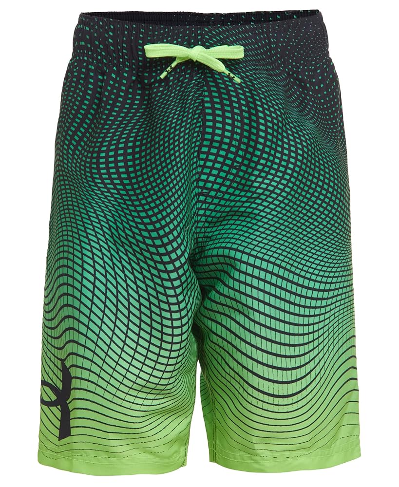 Under Armour Mens Volley Fashion Swim Trunks, Black Graphic